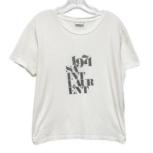 SAINT LAURENT Logo 1971 Tee AUTHENTICATED